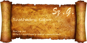 Szathmáry Gábor névjegykártya