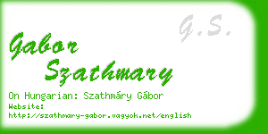 gabor szathmary business card