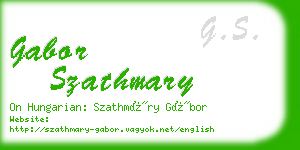 gabor szathmary business card
